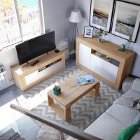 Buffet de Salón Aparador de 3 Puertas Estilo Baltik Acabado en Blanco Artik y Blanco Viejo - details 14