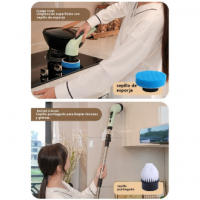 Cepillo Eléctrico Multifuncional para Limpieza del Hogar Potente Limpiador de Mano para Cocina, Baño, Vidrio Largo y Corto - details 9