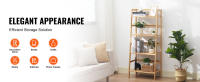 SucceBuy Estante de escalera de bambú, estantería y expositor, soporte independiente para plantas para baño, dormitorio, oficina, estudio, madera natural - details 0