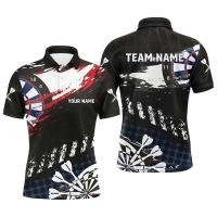 Camisas gráficas de dardos de tendencia para hombres, moda de verano, nombre personalizado, uniformes de equipo deportivo impresos en 3D, camisa informal de gran tamaño - details 5