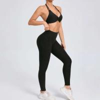 Traje de entrenamiento de gimnasia reforzado deportivo para mujer, ropa deportiva para mujer, traje de yoga rojo, negro y rosa 2024 - details 22