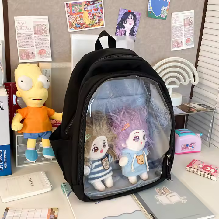 Mochila, niña, muñeca, bolso, práctico, algodón, casual, mochila, dibujos animados, fresco y dulce - 1