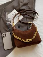 Bolso Crucero Retro de Ante Ligero, Cierre de Cremallera, Forro de Poliéster, Accesorio Glamoso para el Hombro y la Comunicación - details 4