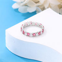 Anillos de circonia cúbica para mujer, Plata de Ley 2024 925 auténtica, cielo estrellado, amor, joyería de compromiso de boda, regalo de cumpleaños - details 18