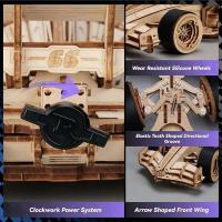 Rompecabezas de Puzzle de Madera 3D de Carrera Kit de Coche Rápido para Adultos - details 3