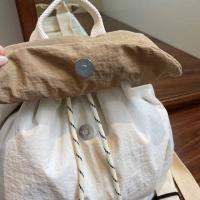 Mochila con cordón de Color sólido para regalo, bolso escolar de nailon de secado rápido para estudiantes, bolso de hombro de gran capacidad de estilo coreano para exteriores - details 15