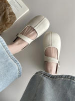Francés de fondo plano cabeza redonda boca poco profunda solo zapatos nuevo temperamento retro desplazamiento noche Mary Jane zapatos zapatos de mujer - details 28