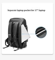 Mochila de viaje de gran capacidad para hombre, bolsa de zapatos impermeable para senderismo al aire libre, para ordenador portátil de negocios de 17 pulgadas, 50L - details 2