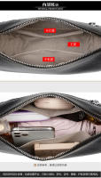 Nuevo estilo genuino para mujer, bolso cruzado de cuero suave a la moda, bolso de almohada de piel de vaca de primera capa - details 8