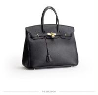 Bolso de mano de cuero genuino con patrón de lichi para mujer, Bolso grande de un hombro, capa superior, nuevo - detalles 10