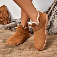 Zapatos planos de algodón gruesos de terciopelo para mujer, calzado informal cálido de algodón, talla grande, novedad de invierno de 2024 - details 1