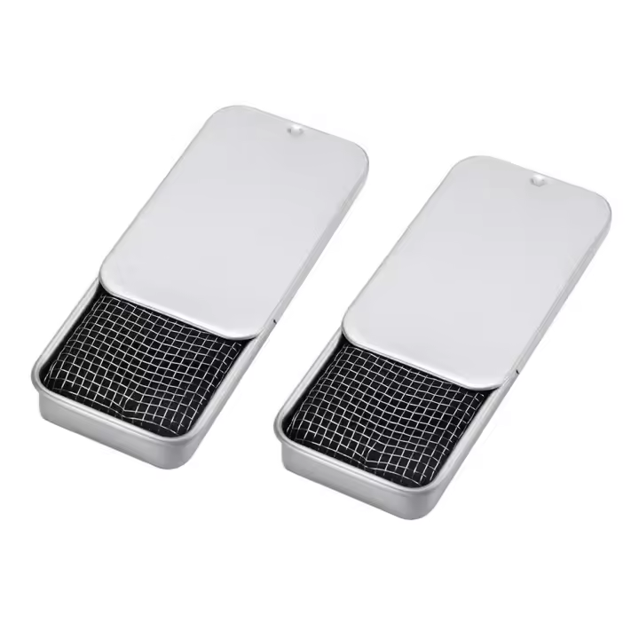 Estufa de cocina de acampada ligera con Alcohol para exteriores de acero inoxidable, caja de empuje, Picnic de viaje para mochilero - 1