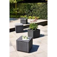 Cube de Grafito Hocker Ottoman de Muebles y Organización - details 1