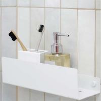 Estante de almacenamiento para el baño montado en la pared, estante de almacenamiento de acero inoxidable antioxidante de gran capacidad, ahorro de espacio, escurridor de ducha duradero - details 16