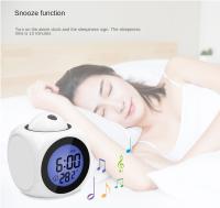 Reloj despertador de proyección con pantalla de techo, despertador de escritorio, voz, multifunción, digital, pantalla de temperatura - details 2