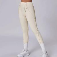 Mallas de Yoga sin costuras para mujer, pantalones deportivos para Fitness, cintura alta, color melocotón, pantalones de entrenamiento para correr, entrenamiento, gimnasio - details 2