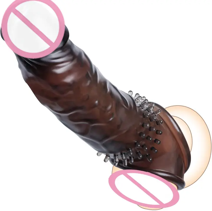 Funda de Penis Suave y Realista Aumentador de Ancho Reutilizable para Hombres Delay de Ejaculación - 1