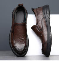 Nuevos zapatos de cuero para hombres, calzado informal, transpirable, de negocios, con pedal - details 7