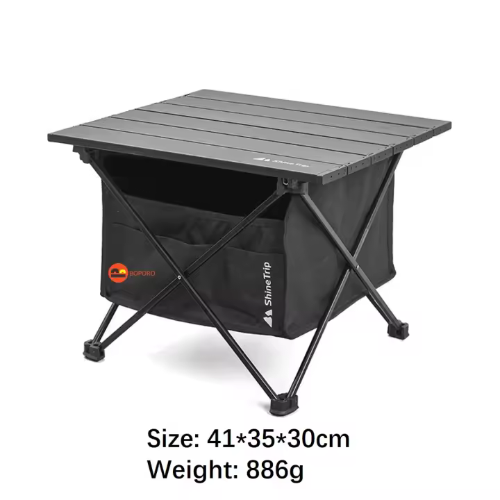 Mesa de Camping plegable para playa, ultraligera, de aluminio, con bolsa, compacta, para viajes y mochileros - 1