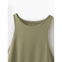 Bodysuit Veraniego Para Mujer Sexy Y Slim De Color Sólido Verde Ajustado Casual Chic Para Club Polyester Sin Decoración - details 13