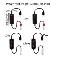 Mini calentador de pecera de 10/15W, calentador termostático automático de ahorro de energía para tortugas 15-34 ° C Calentador sumergible para acuario ajustable - details 0