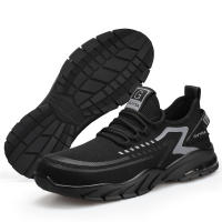 Zapatos de Trabajo Seguros Transpirables con Punta de Acero Zapatillas de Trabajo Antideslizantes para Hombres en Negro - details 16