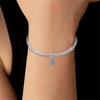 Encanto Clásico de Plata Esterlina S925 - Romántico Pulsera de 3mm con Zirconio - Ideal para Joyería DIY para Mujeres - details 19