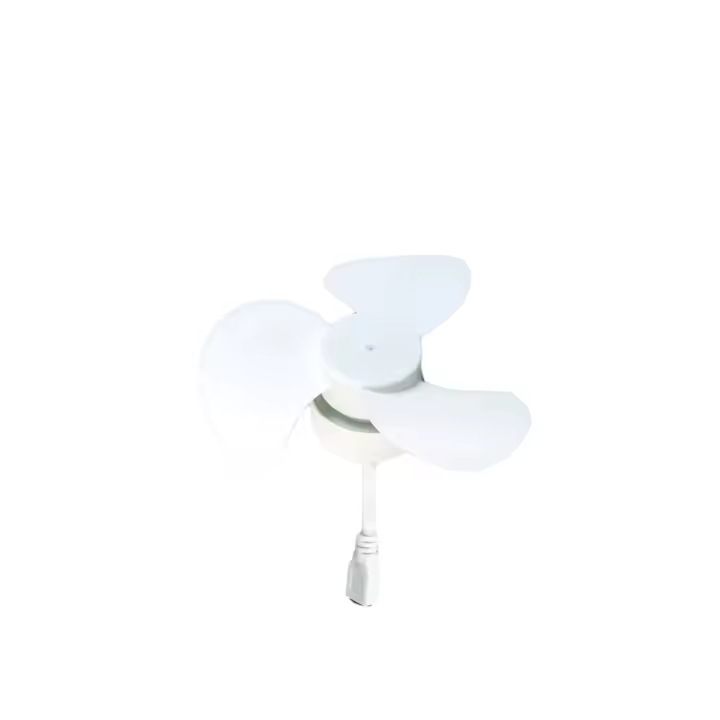 Mini ventilador portátil con control USB Bajo nivel de ruido Cabezal giratorio de 360 °   Ventilador enchufable para exteriores, interiores y habitaciones de camping - 1