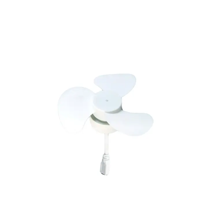 Mini ventilador portátil con control USB Bajo nivel de ruido Cabezal giratorio de 360 °   Ventilador enchufable para exteriores, interiores y habitaciones de camping - 1