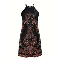 Primavera y verano nuevo vestido casual sin mangas con estampado floral de estilo ecológico para mujer - details 2