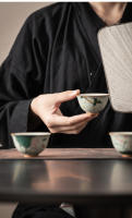 Juego de Kung Fu Ge kiln dibujado a mano, artículos de cerámica, taza de té esmaltada maestra, bolsa, regalo de empresa - details 17