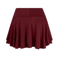 Falda plisada de tenis para mujer, pantalones cortos deportivos cómodos con diseño de cintura alta de doble capa, Color sólido, para verano - details 10