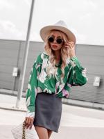 Nuevo Camisa estampada de manga larga Top informal suelto - details 2