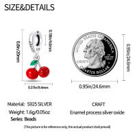 Cuentas de fruta de cerezas bonitas y creativas de Plata de Ley 925 compatibles con pulsera Original Pandora, abalorios, regalo de joyería para mujer - details 4