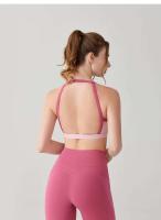 Conjunto de yoga con contraste de color para mujer, sujetador que absorbe los golpes de alto impacto con almohadillas fijas y mallas que levantan la cadera, ropa deportiva Fierss, gimnasio - details 10