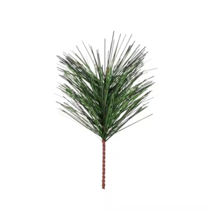 20 piezas pequeñas ramas de pino artificiales, corona DIY, regalos hechos a mano, pino falso, artesanía realista, plantas artificiales de plástico - 1