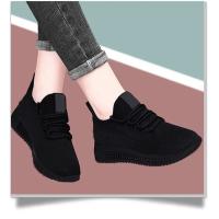 Zapatillas de plataforma antideslizantes transpirables para mujer, zapatos informales coreanos para correr, zapatillas negras - details 3