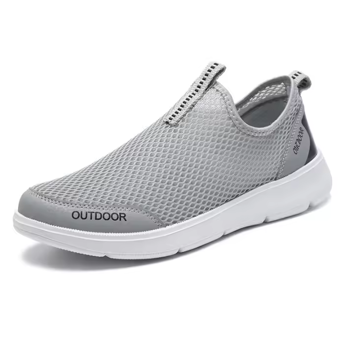 Verano 48 zapatos de malla de gran tamaño, un pedal, zapatos de hombre, zapatos casuales transpirables, zapatos deportivos ligeros para exteriores - 1