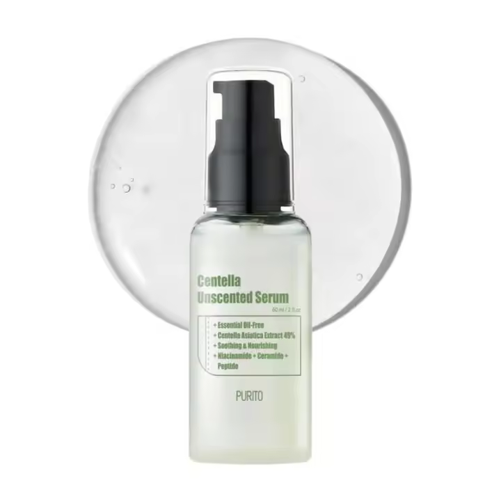 PURITO Centella Sérum sin perfume, todo tipo, ampolla, calmante, calmante, suero facial para rostro, vegano y libre de crueldad, piel coreana - 1