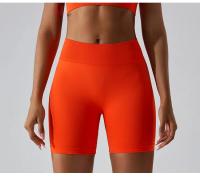 Pantalones cortos de Yoga sin costuras para mujer, mallas deportivas transpirables de secado rápido, de cintura alta, para entrenamiento y gimnasio - details 21