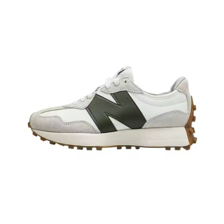 【Tienda insignia oficial】 Leten NB 327 Calzado deportivo casual para hombre y mujer blanco verde - 1