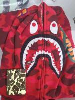 Sudadera con capucha y cremallera de camuflaje de tiburón, unisex, con bonitos bordados, corte holgado, algodón, forro polar con capucha - details 1