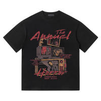 Camiseta de algodón grueso de verano de manga corta con diseño europeo y americano, estilo de nicho, ajuste holgado - details 1