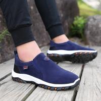 Nuevos zapatos informales, zapatillas de deporte para hombre, zapatos para caminar al aire libre, mocasines de otoño, calzado masculino de cuero de ante sin cordones de talla grande 48 49 50 MSH004 - details 14
