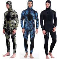 Traje de neopreno de fisión de manga larga para hombre, traje de neopreno sumergible para buceo, Tops y pantalones que mantienen el calor, protección solar de 2 piezas, 3mm - details 31