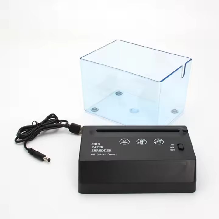 Picadora de Papel Mini Portátil Operada por Batería USB Herramienta de Corte de Documentos para Hogar y Oficina - 1
