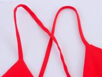 La ropa de las mujeres europeas y americanas es delgada, sentido del diseño de liguero informal, vestido de temperamento sin espalda de nicho rojo - details 6