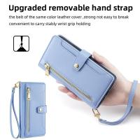 Funda de teléfono de cuero magnética multifuncional para Redmi Note 12, funda protectora de moda con cremallera, 4G - details 6