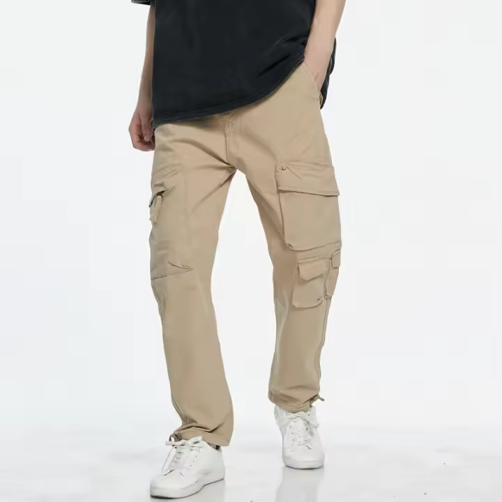 Pantalones Cargo para Hombres Algodón Completo, Múltiples Bolsillos, Estilo Casual de Ocio al Aire Libre - 1