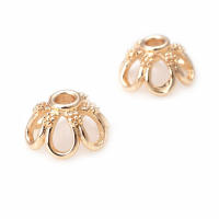 Tapas de Abalorios de Brasso Dorado 18K de Alta Calidad Accesorios de Joyería DIY para Collares y Pendientes - details 12
